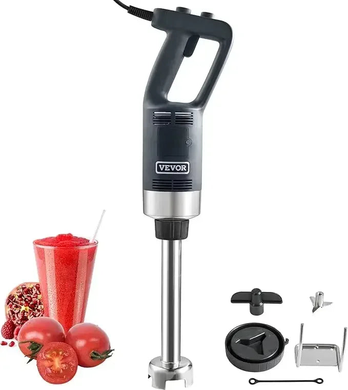 VEVOR 750W Powerful Immersion Blender, 12-Inch Heavy-Duty Hand Mixer with Variable Speeds and 304 Stainless Steel Blades for Kit