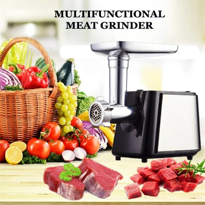 Stainless Electric Meat Grinder 1000W Multifunctional Home Sausage Stuffer Meat Mincer Food Processor Electric Vegetable Cutter