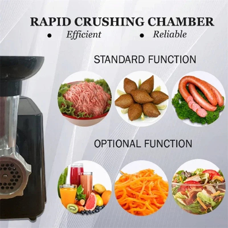 Stainless Electric Meat Grinder 1000W Multifunctional Home Sausage Stuffer Meat Mincer Food Processor Electric Vegetable Cutter