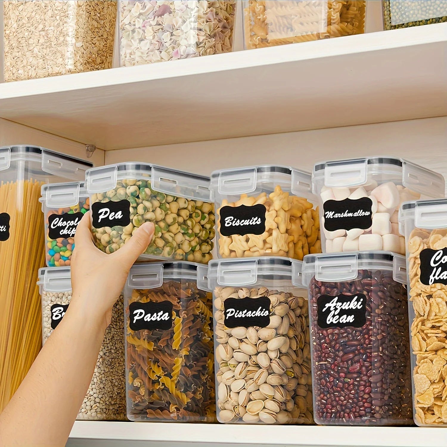 Airtight Food Storage Container Set - 24 Piece, Kitchen & Pantry Organization, BPA-Free, Plastic Canisters with Durable Lids Ide