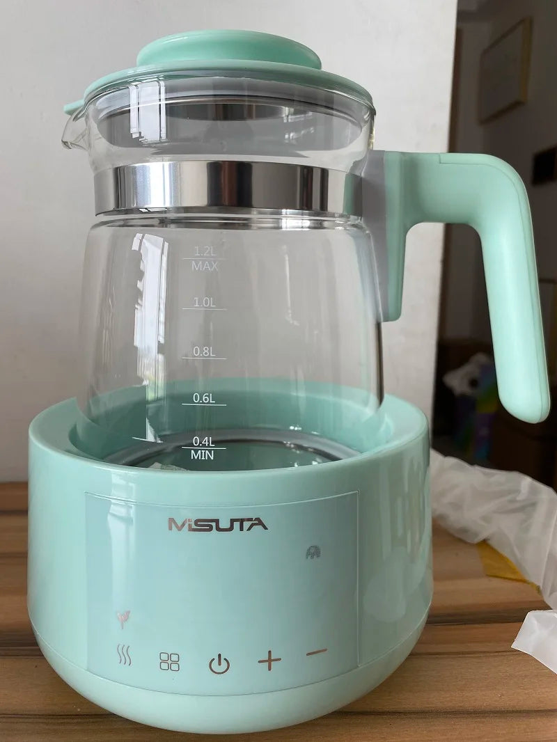 1.2L Temperature Control Electric Kettle Infant Thermostatic Milk Regulator Smart Boiling Kettle Glass Health Pot Multifunctiona