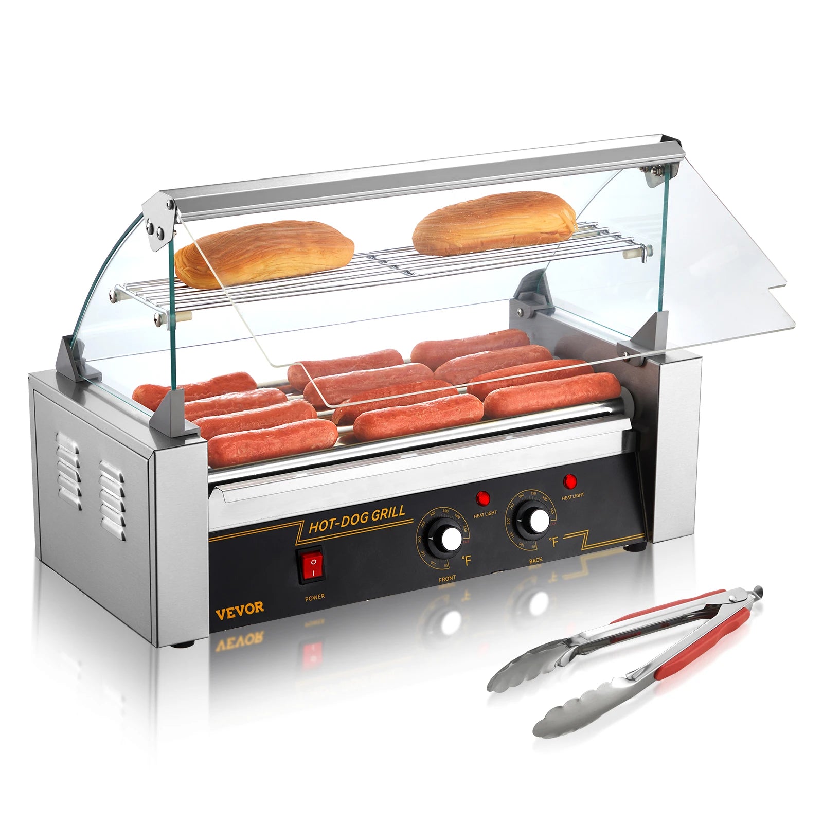 SucceBuy  5/7/11 Commercial Hot Dog Roller Electric Sausage Maker Barbecue Grill Machine for Camping Party Home Appliance 110V