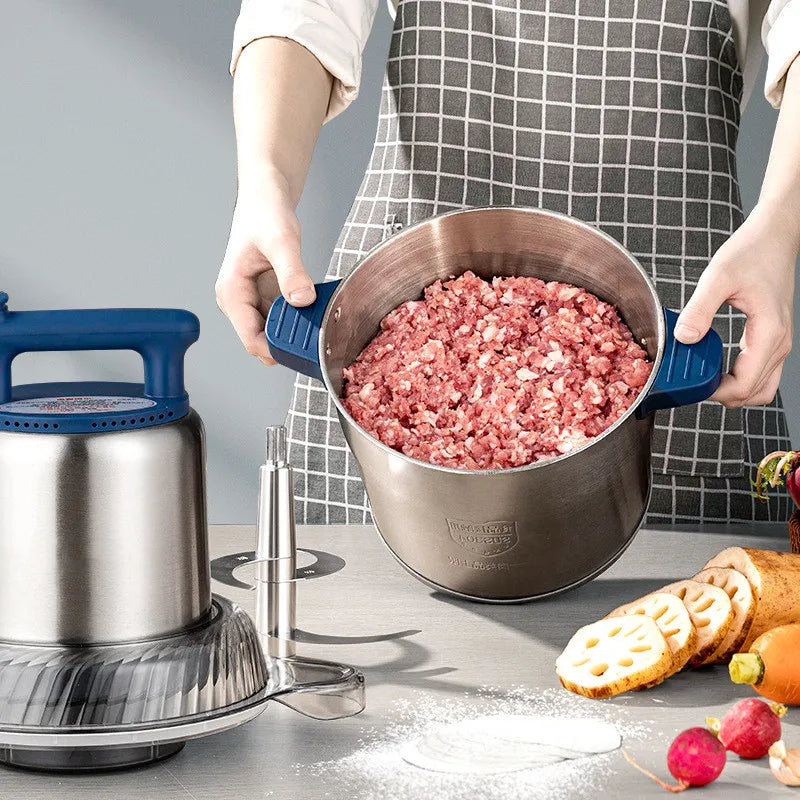 Professional 6L Commercial Meat Grinder, Industrial Grade Stainless Steel, 2-Speed Adjustable 1200W Motor, for Butcher Shop/Rest