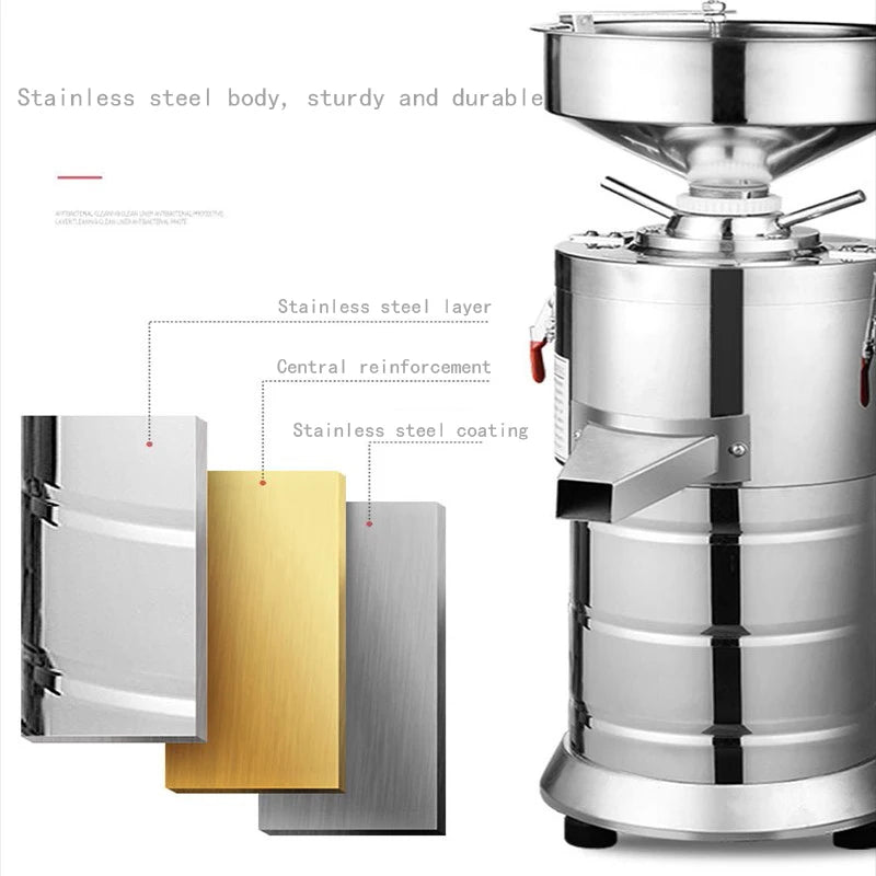 110V 220v Peanut Butter Maker Machine Sesame Nut Crusher Stainless Steel Food Processor Commercial Home Soy Almond Butter Maker