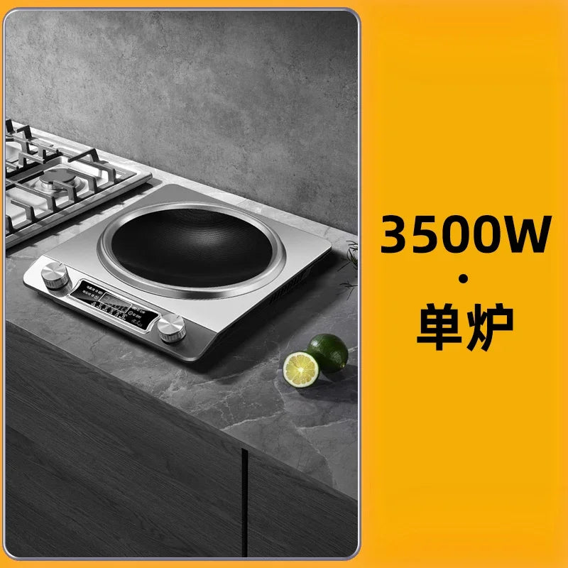 Concave Induction Cooker Household Smart New High Power 3500w Stir Fry 220V  Cooker Household Induction cooking waterproof