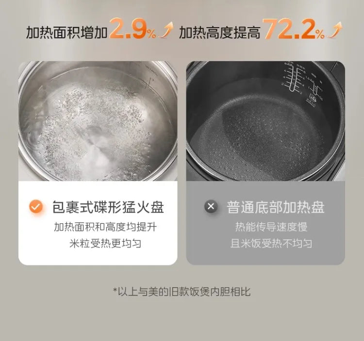 Rice cooker uncoated 3L household 0 coating 316 liner stainless steel small capacity rice cooker