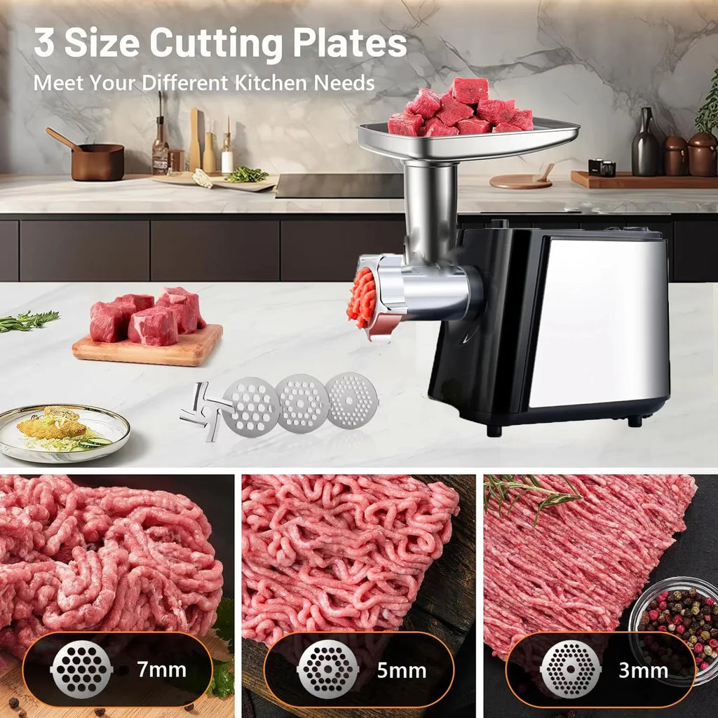 Stainless Electric Meat Grinder 1000W Multifunctional Home Sausage Stuffer Meat Mincer Food Processor Electric Vegetable Cutter