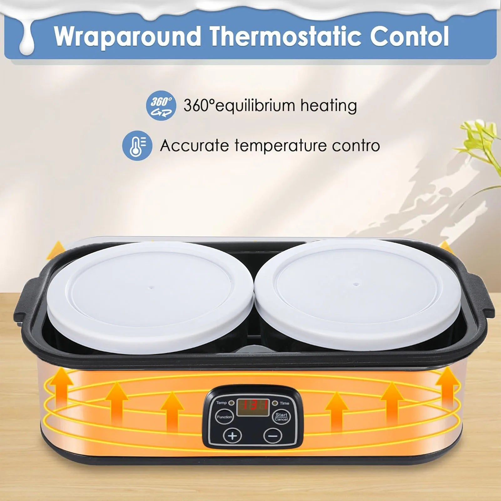 Yogurt Maker 2L Large Capacity Automatic Temperature Control 0-48 Hours Timer Digital Yogurt Maker Machine